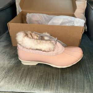 Sperry Saltwater 1-Eye Rainboot Cozy Blush Color Size 6 NEW!